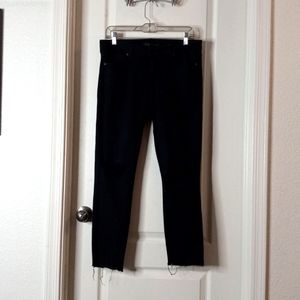 Black Distressed, Cut off, Cut out Jeans